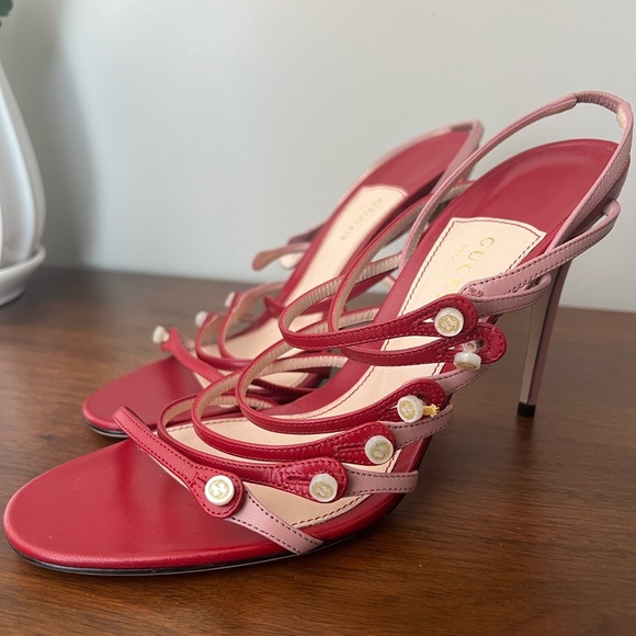 GUCCI ANETA 95mm strappy leather sandal EU40.5 - Picture 4 of 10